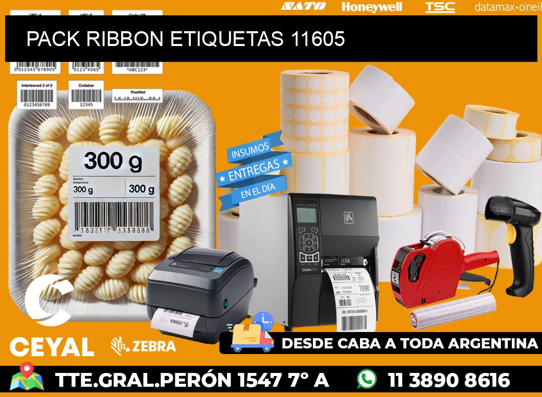 PACK RIBBON ETIQUETAS 11605