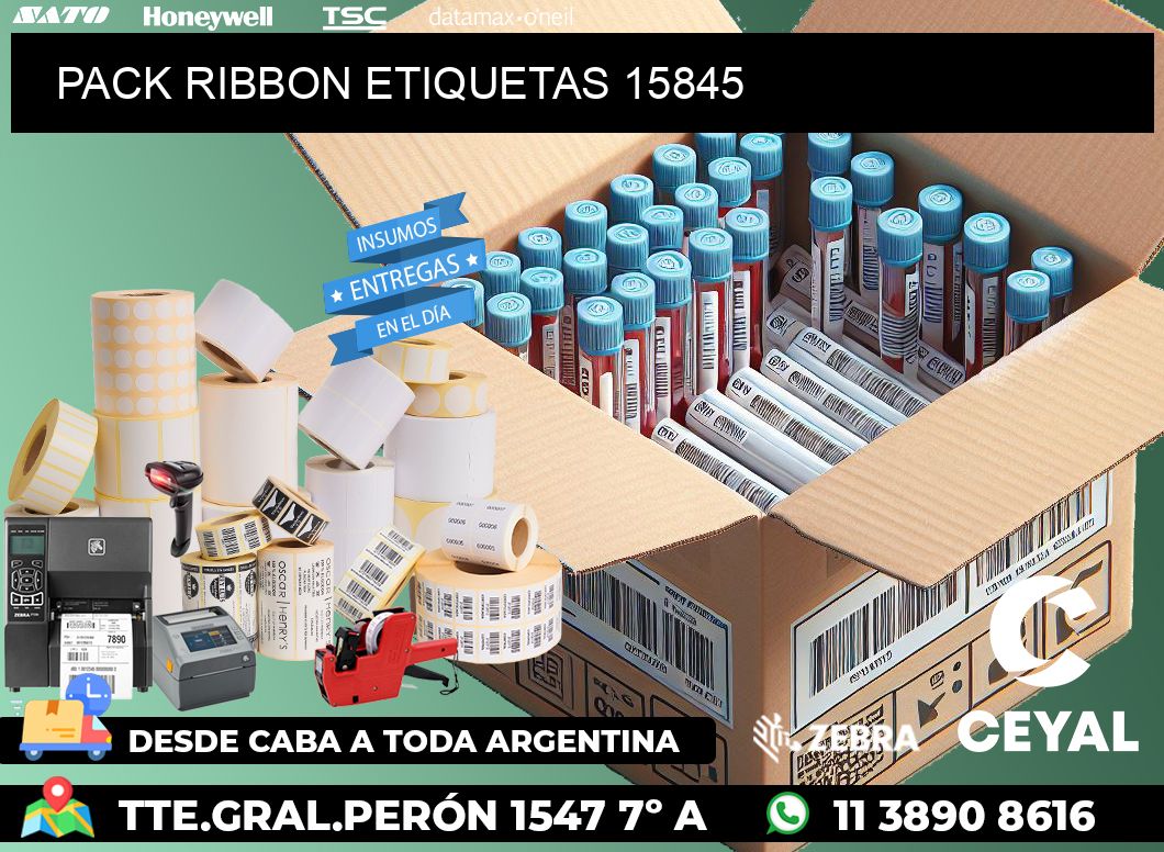 PACK RIBBON ETIQUETAS 15845