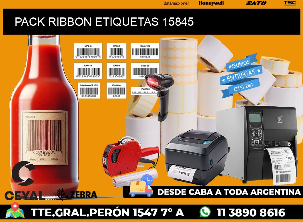 PACK RIBBON ETIQUETAS 15845