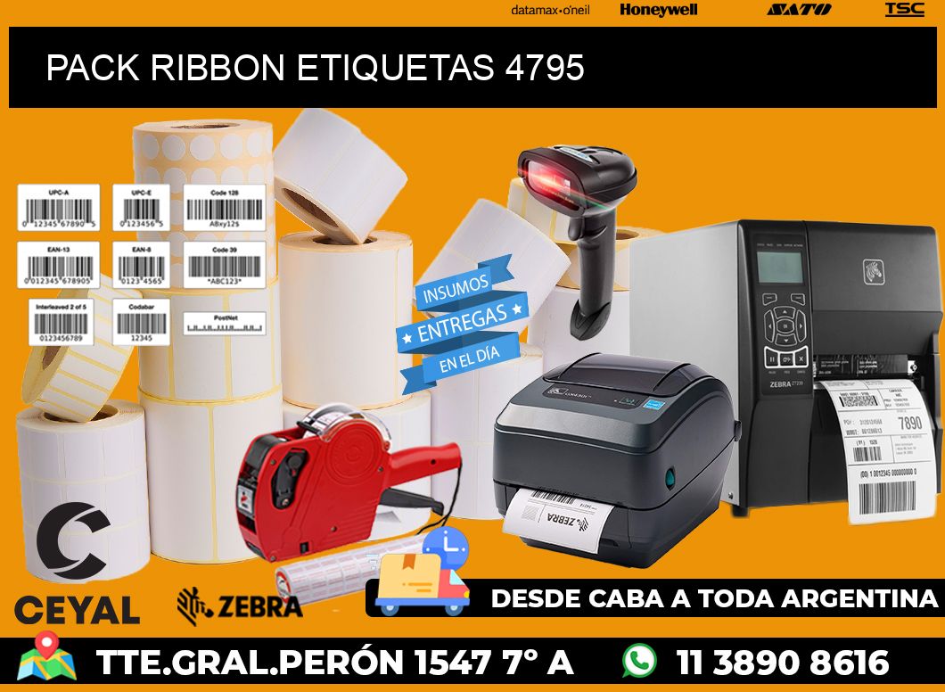 PACK RIBBON ETIQUETAS 4795