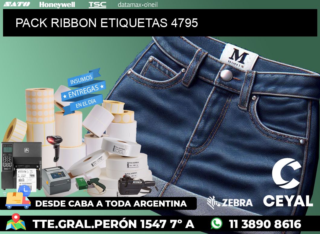 PACK RIBBON ETIQUETAS 4795