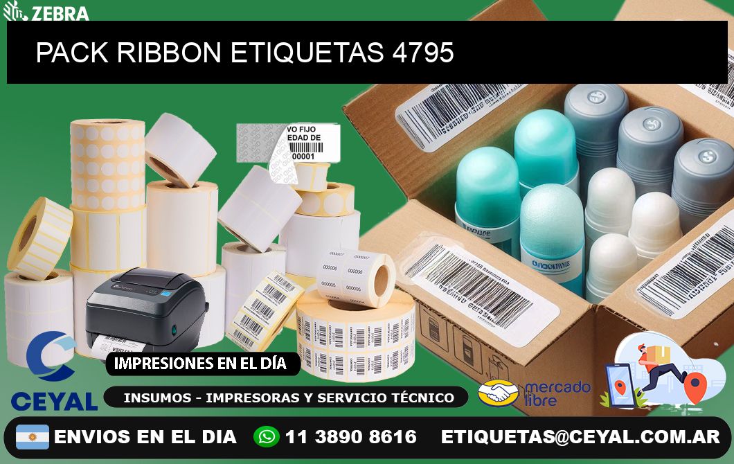 PACK RIBBON ETIQUETAS 4795