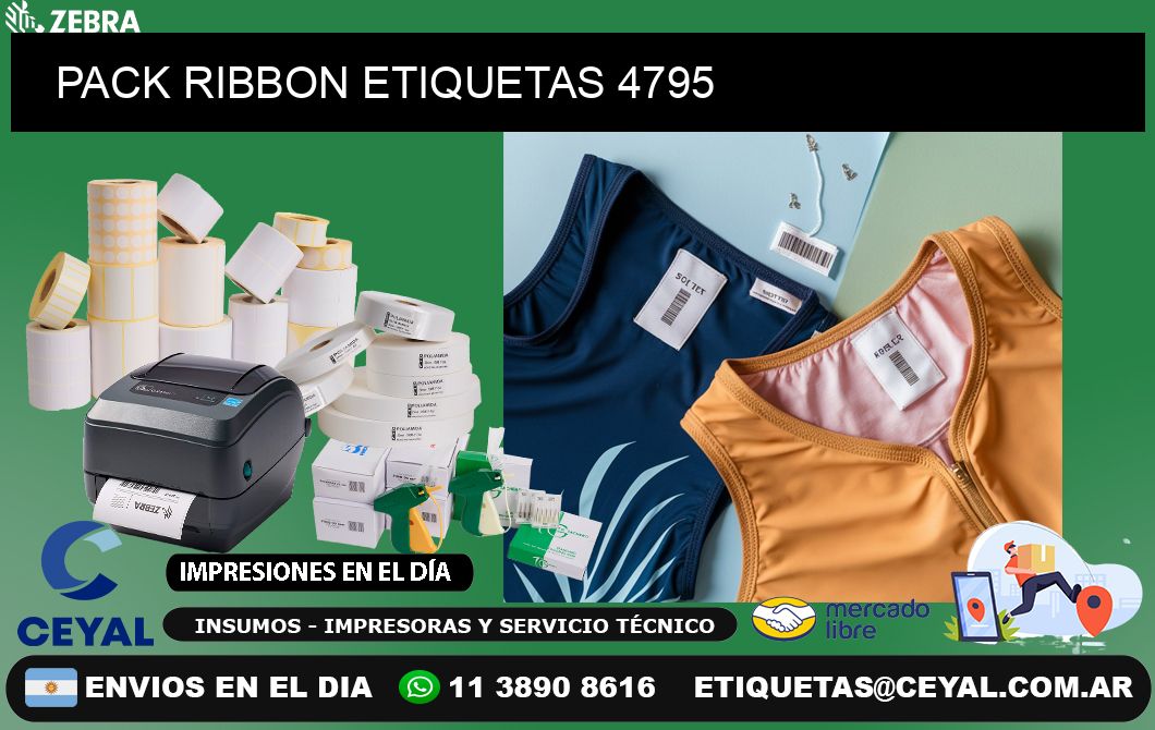 PACK RIBBON ETIQUETAS 4795