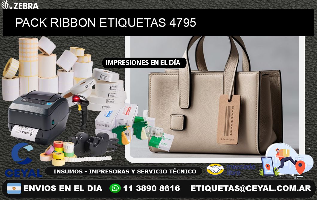 PACK RIBBON ETIQUETAS 4795