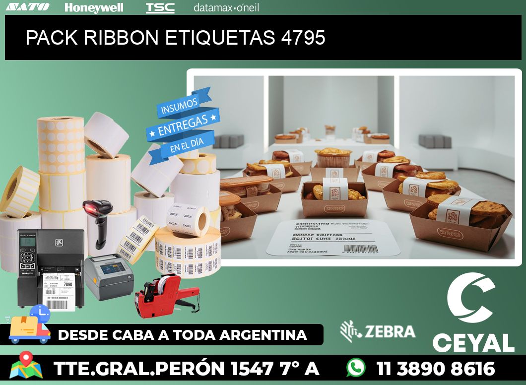 PACK RIBBON ETIQUETAS 4795