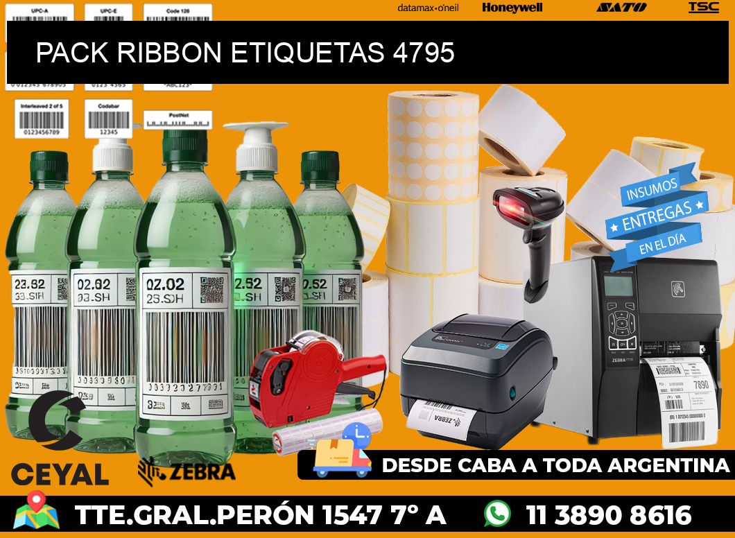 PACK RIBBON ETIQUETAS 4795