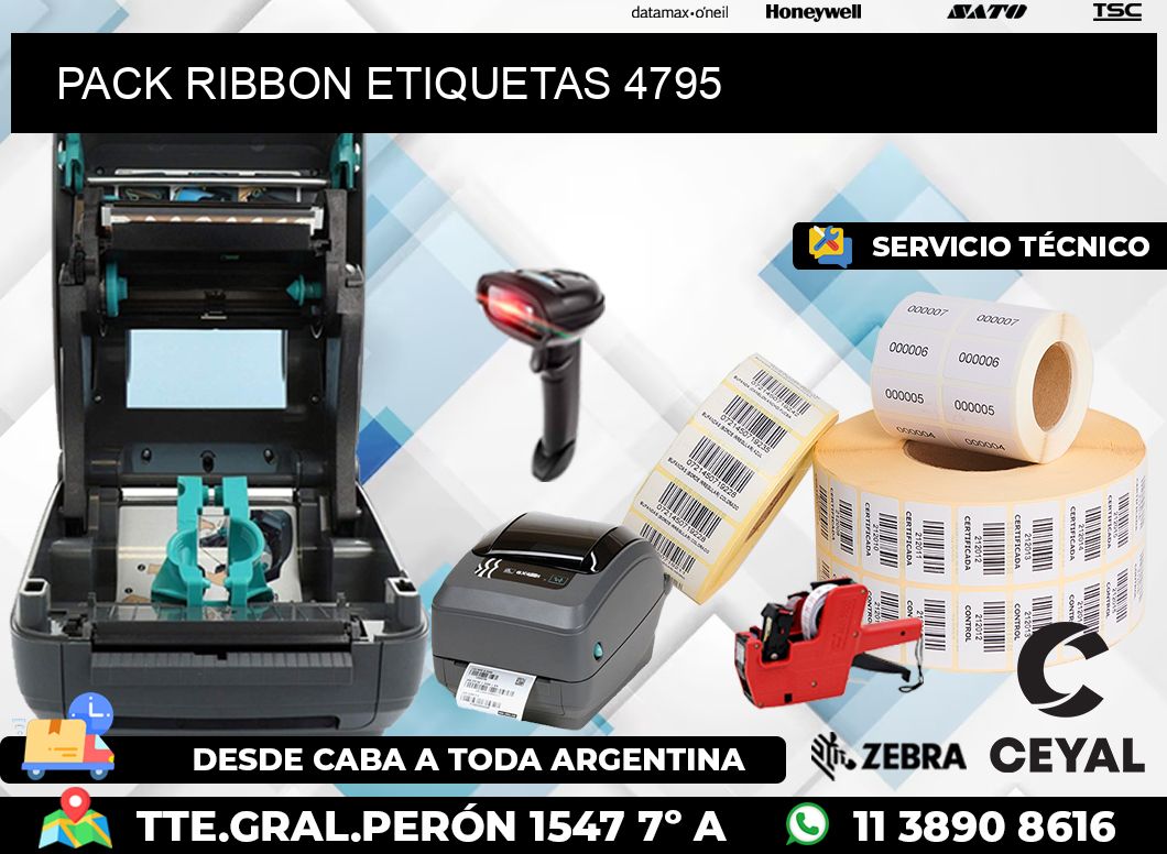 PACK RIBBON ETIQUETAS 4795