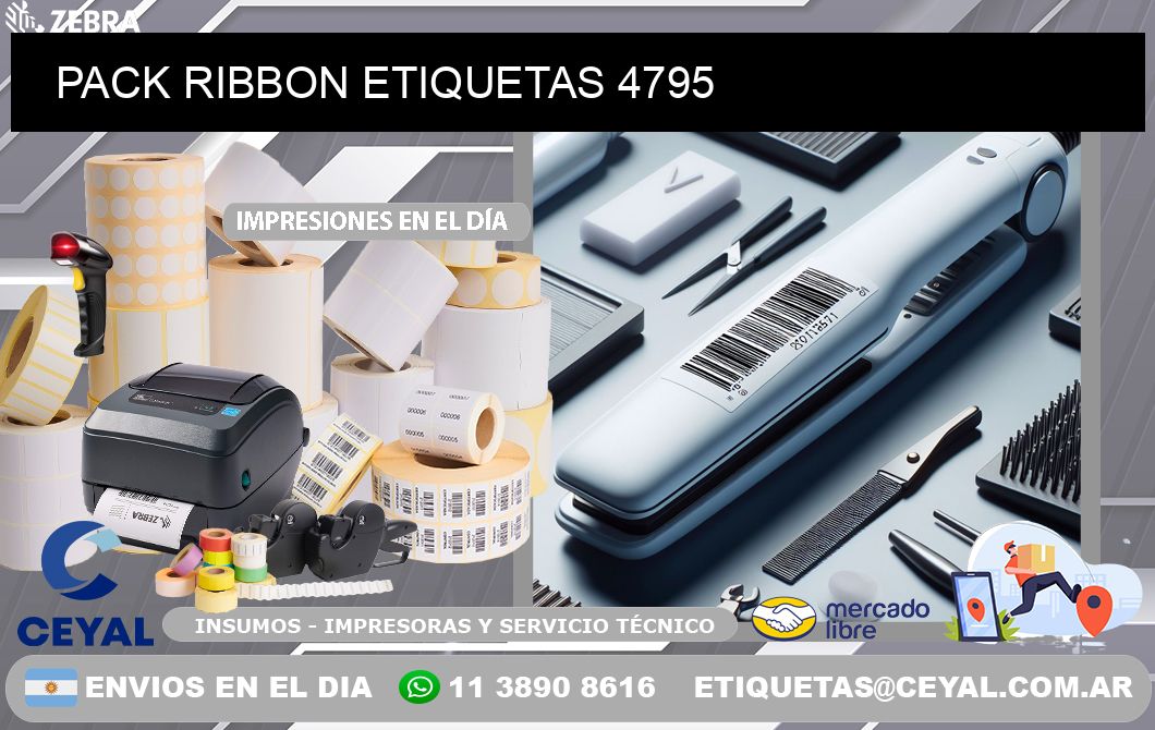 PACK RIBBON ETIQUETAS 4795