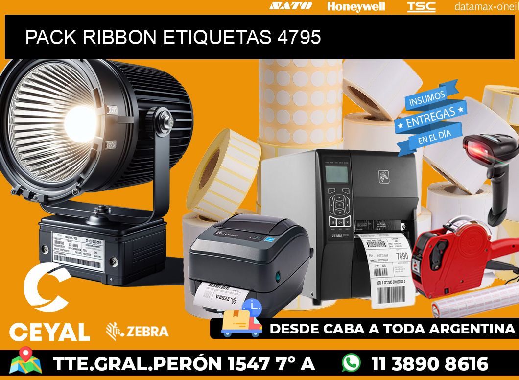 PACK RIBBON ETIQUETAS 4795