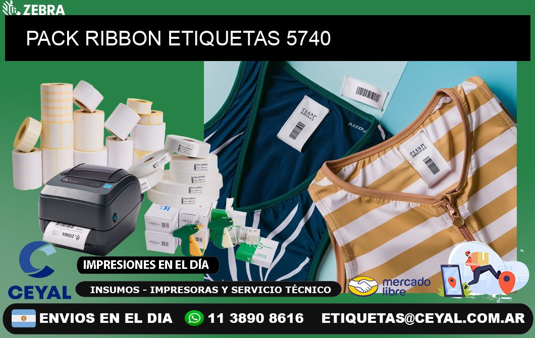 PACK RIBBON ETIQUETAS 5740