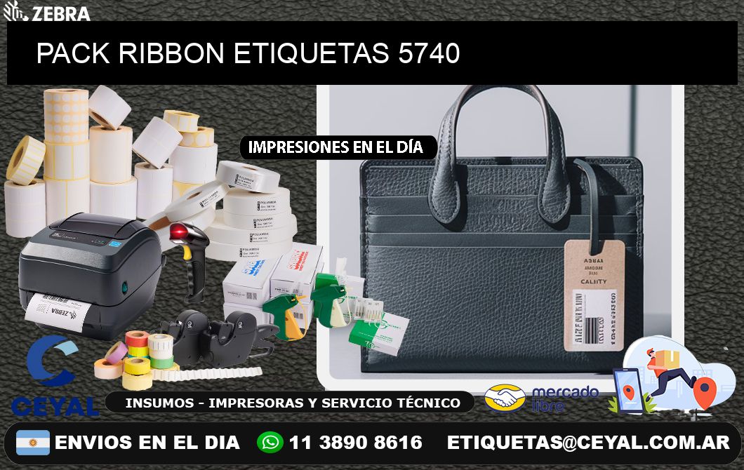 PACK RIBBON ETIQUETAS 5740