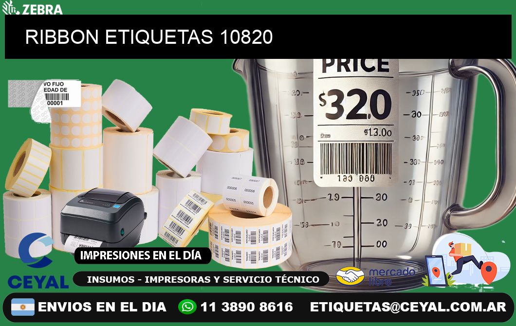 RIBBON ETIQUETAS 10820