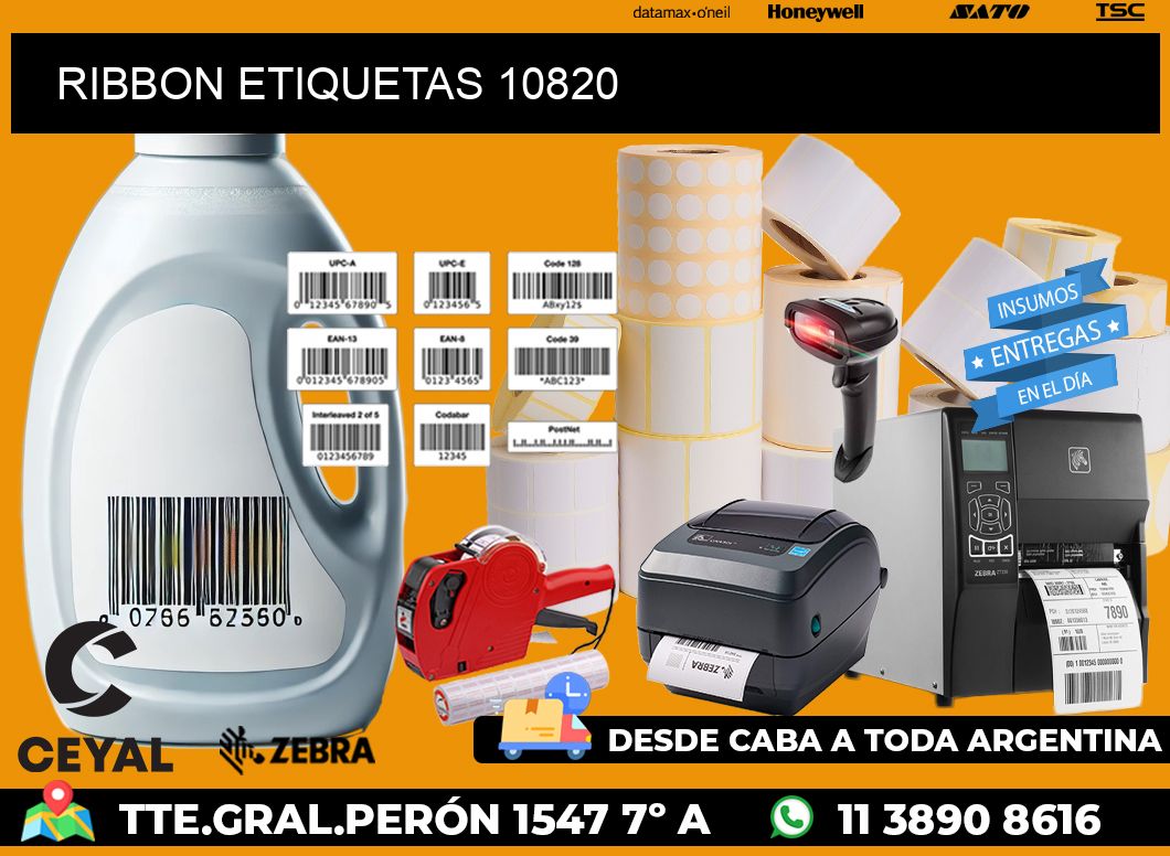 RIBBON ETIQUETAS 10820