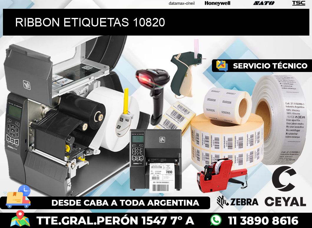 RIBBON ETIQUETAS 10820