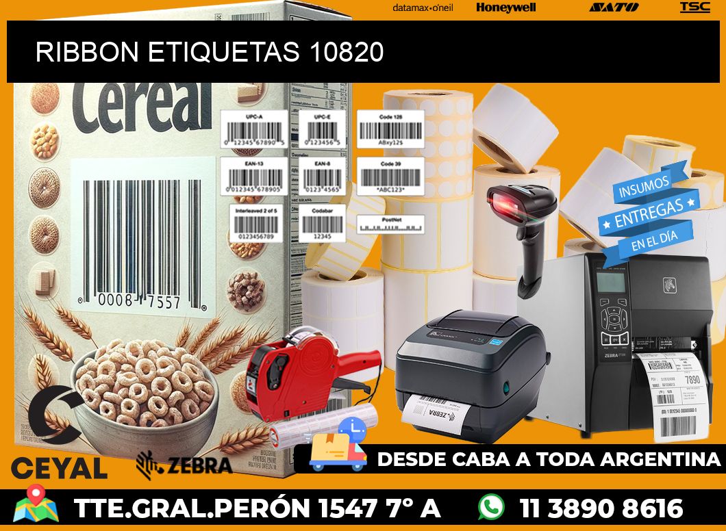 RIBBON ETIQUETAS 10820