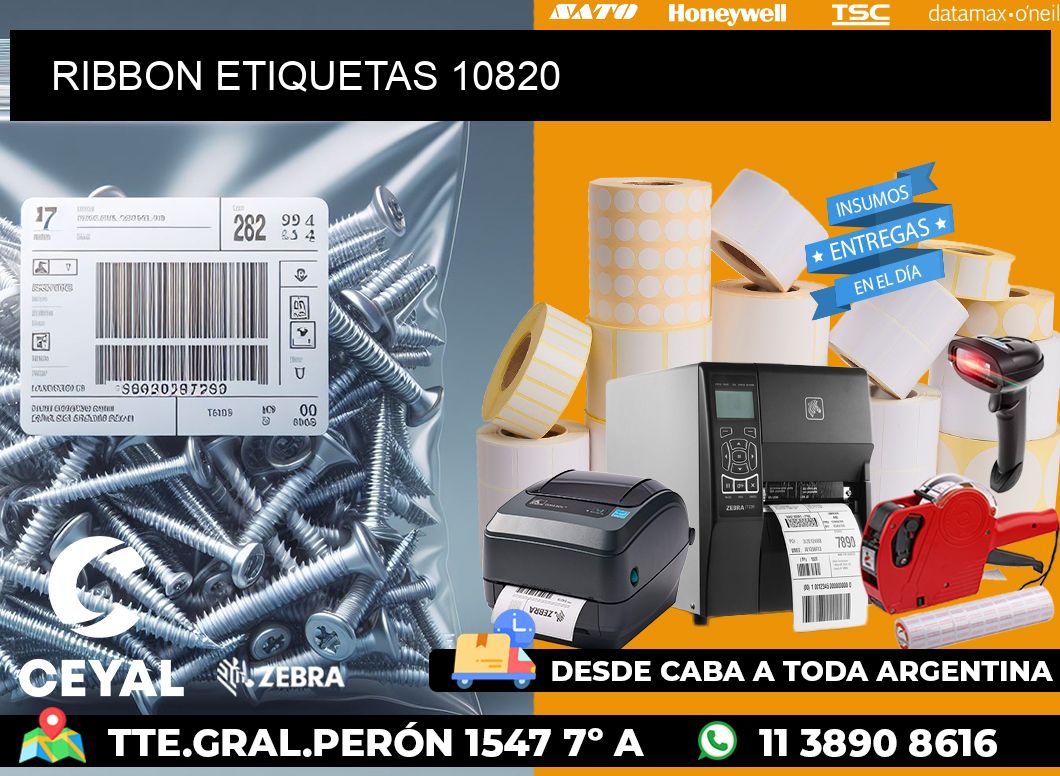 RIBBON ETIQUETAS 10820