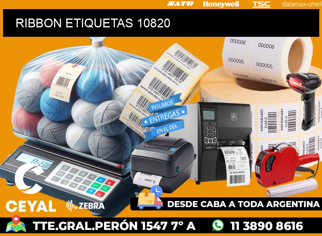 RIBBON ETIQUETAS 10820