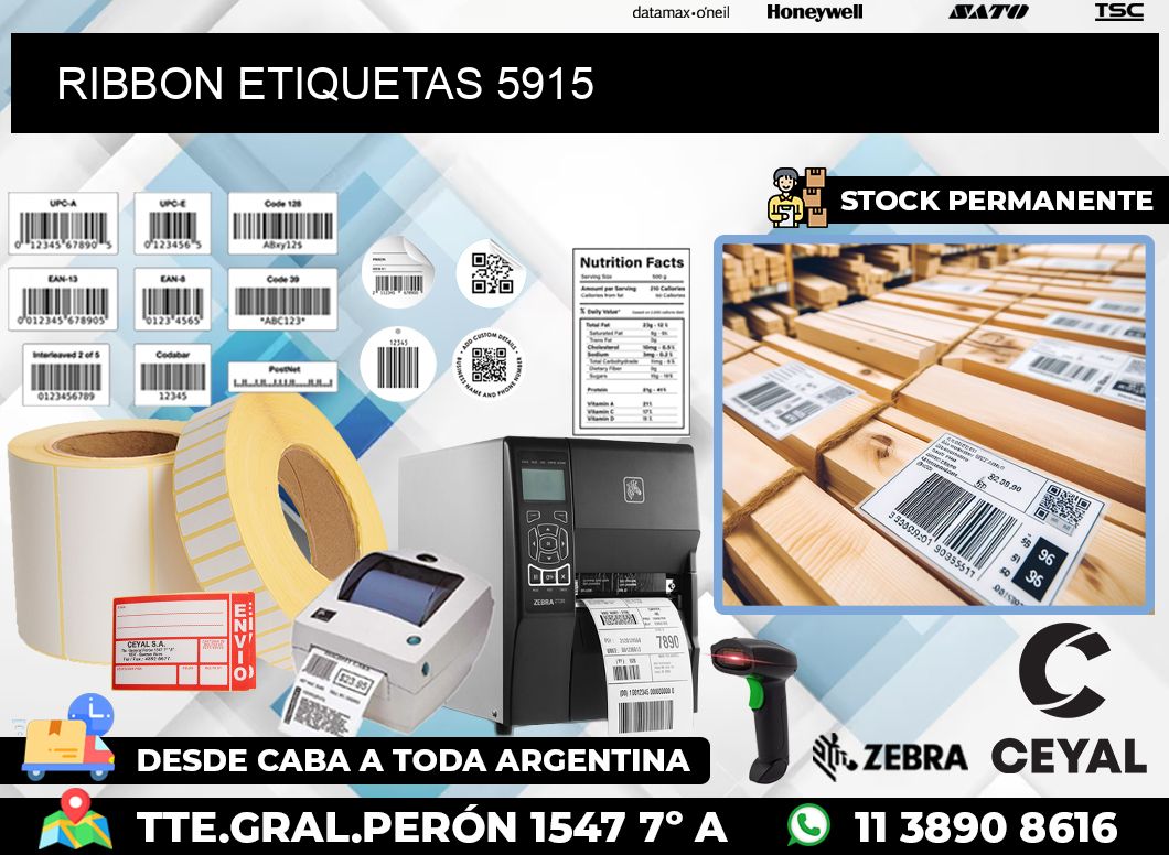 RIBBON ETIQUETAS 5915