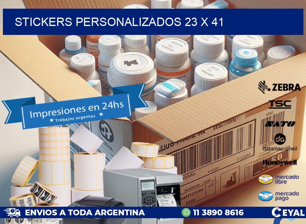 STICKERS PERSONALIZADOS 23 x 41