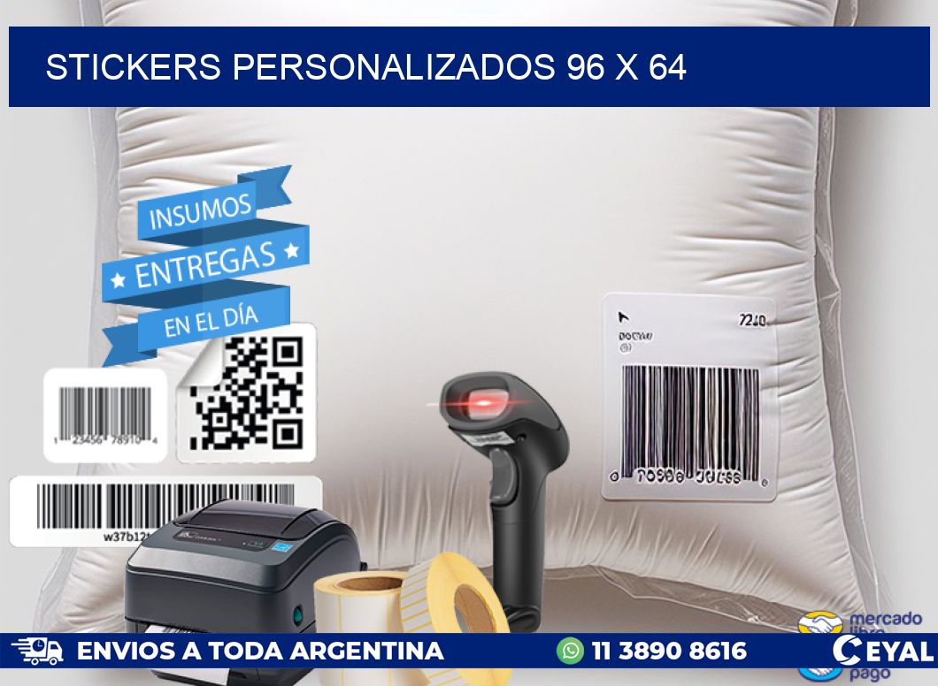 STICKERS PERSONALIZADOS 96 x 64