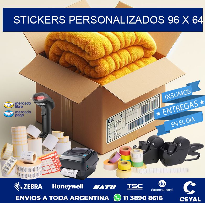 STICKERS PERSONALIZADOS 96 x 64