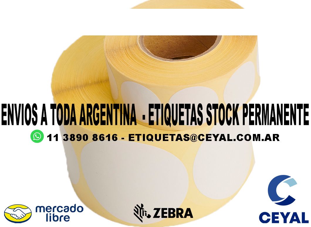 ZEBRA ZM400 100 ETIQUETAS IMPRESAS  44 x 26