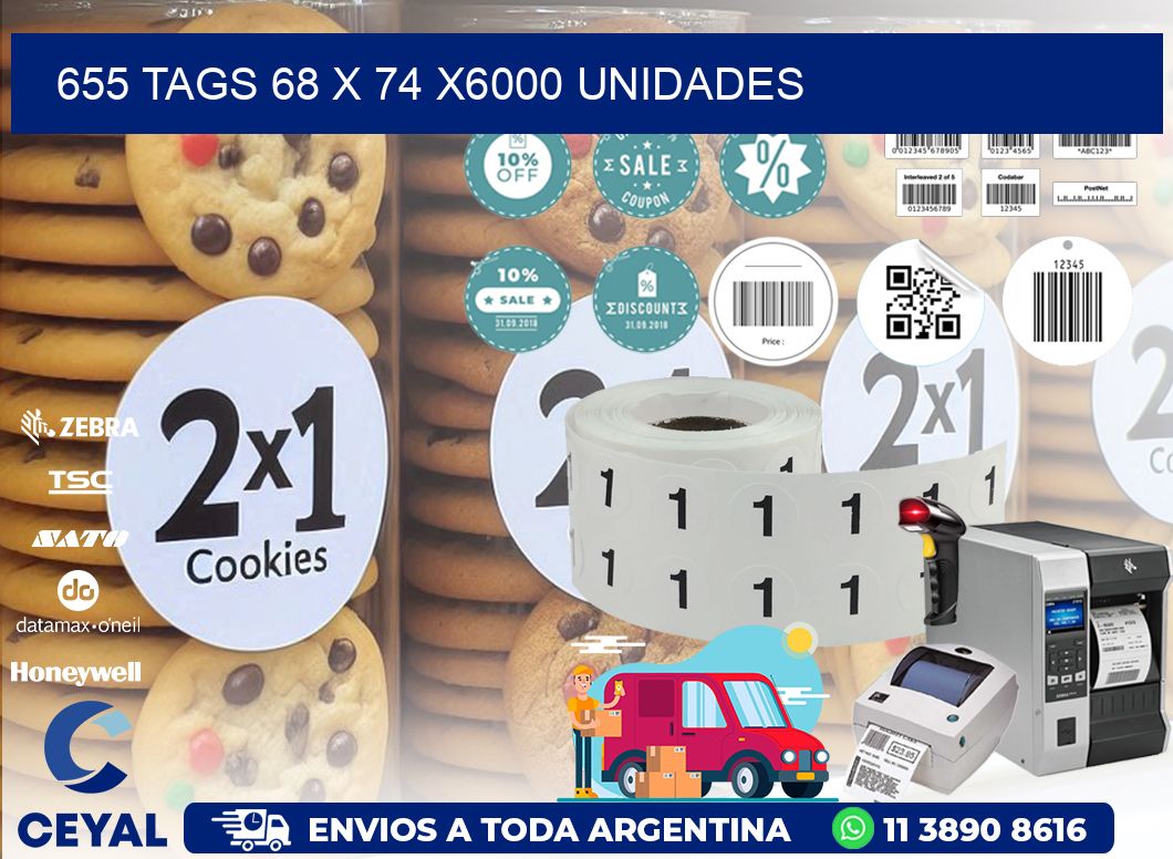 655 TAGS 68 x 74 X6000 UNIDADES