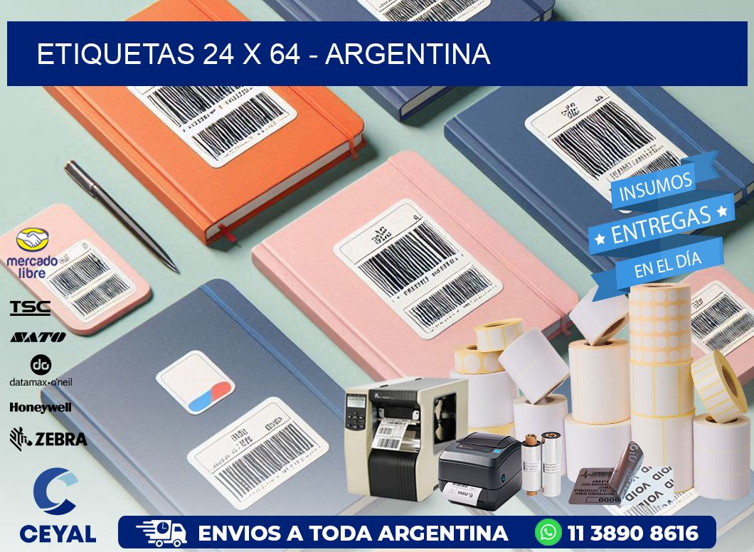 ETIQUETAS 24 x 64 - ARGENTINA