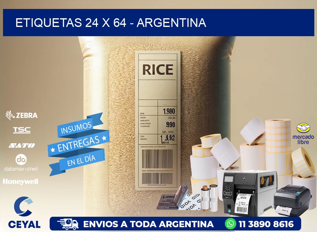 ETIQUETAS 24 x 64 - ARGENTINA