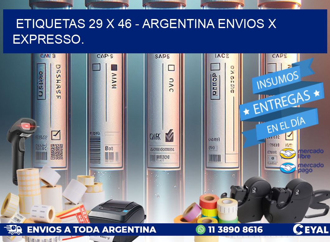 ETIQUETAS 29 x 46 - ARGENTINA ENVIOS X EXPRESSO.