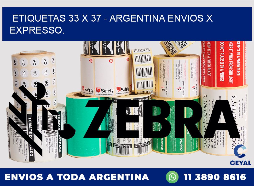 ETIQUETAS 33 x 37 – ARGENTINA ENVIOS X EXPRESSO.