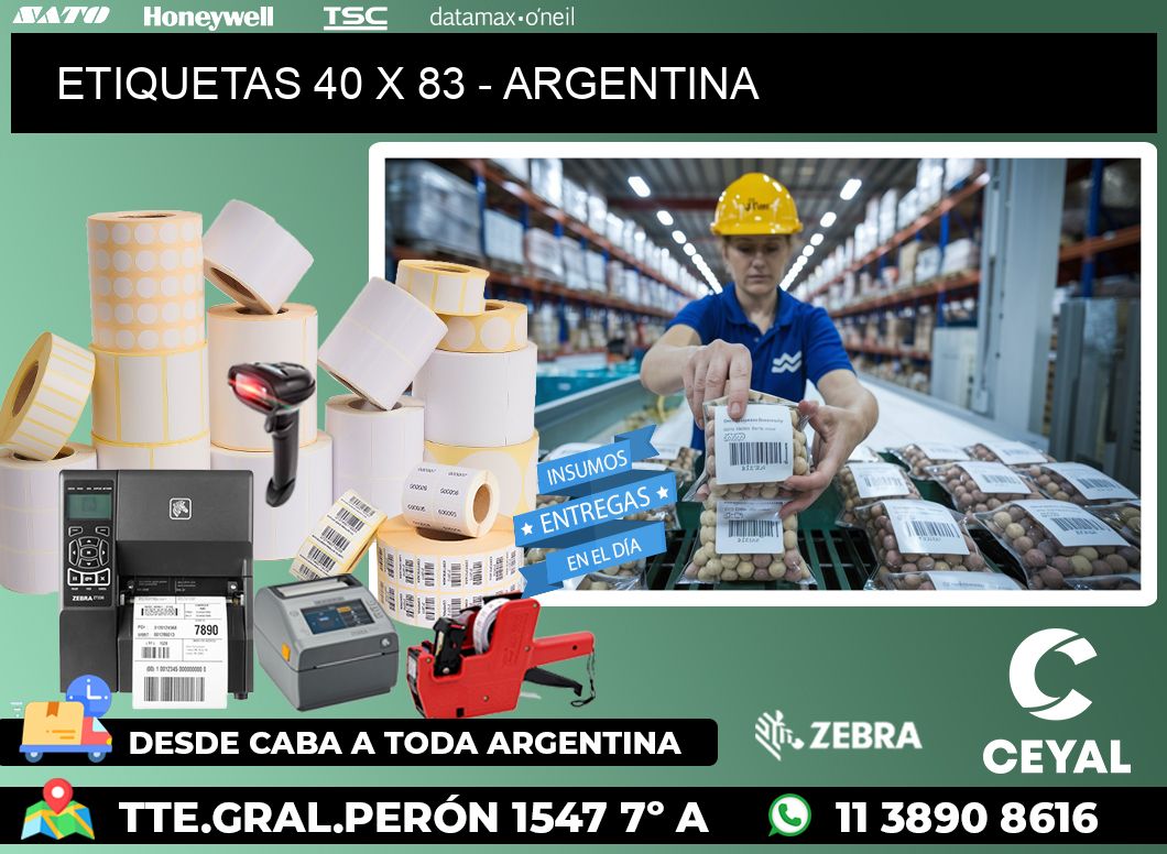 ETIQUETAS 40 x 83 - ARGENTINA