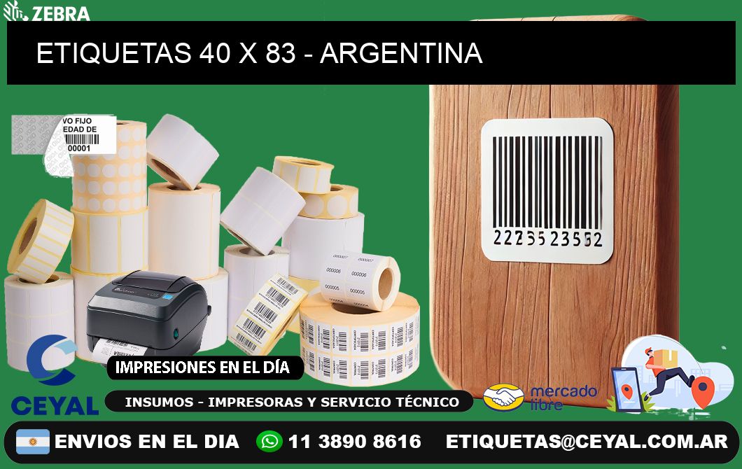 ETIQUETAS 40 x 83 - ARGENTINA