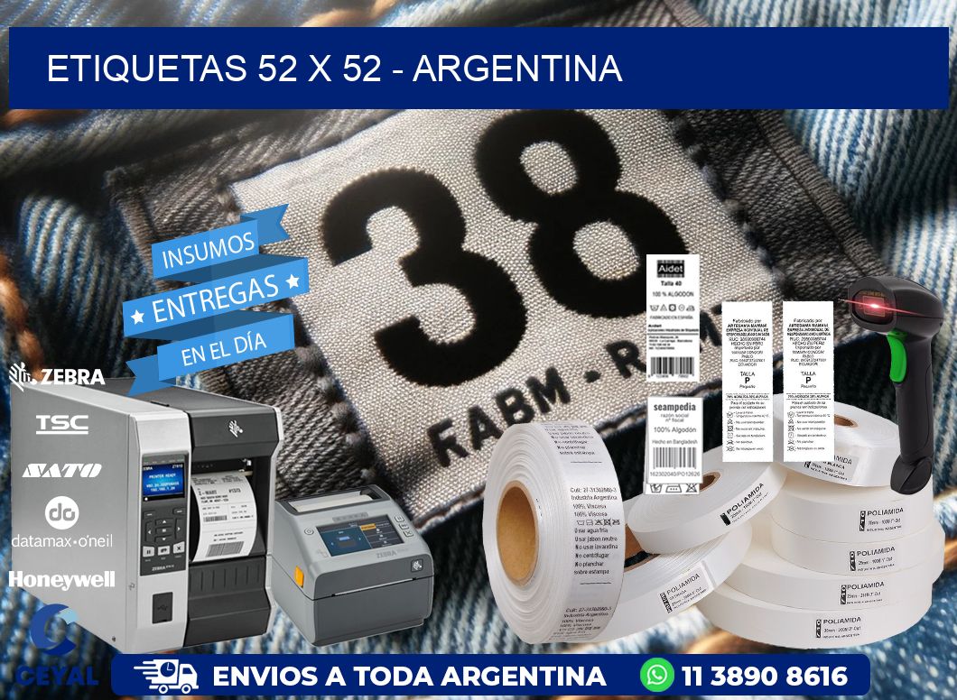 ETIQUETAS 52 x 52 - ARGENTINA