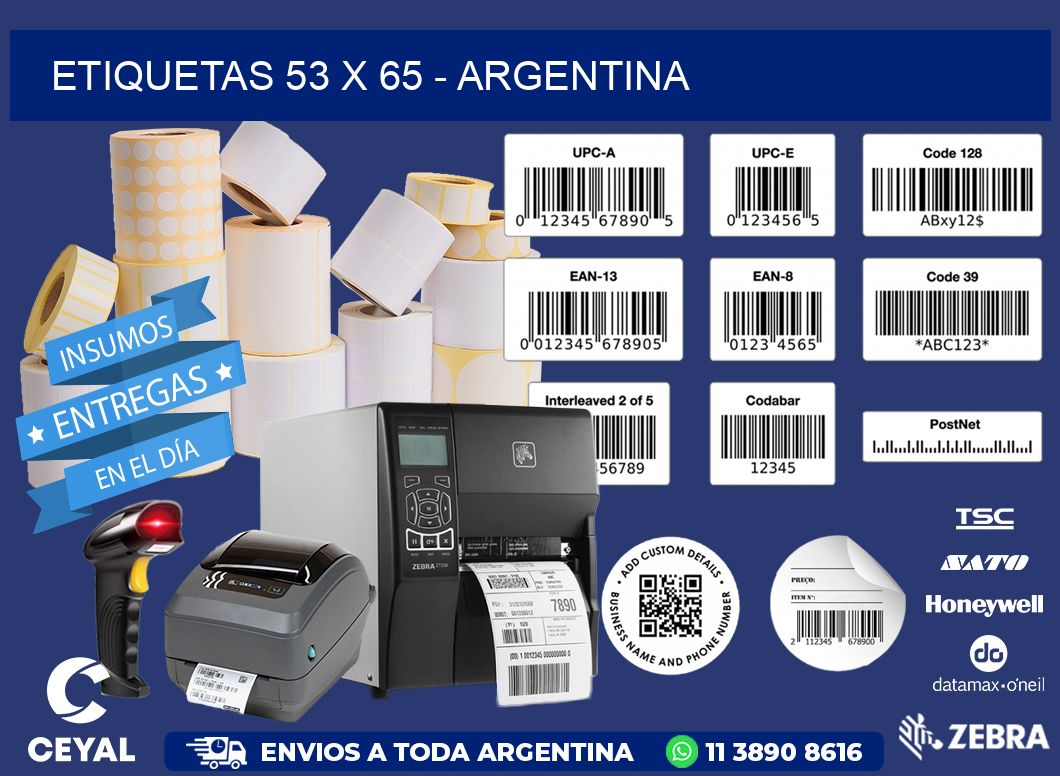 ETIQUETAS 53 x 65 - ARGENTINA