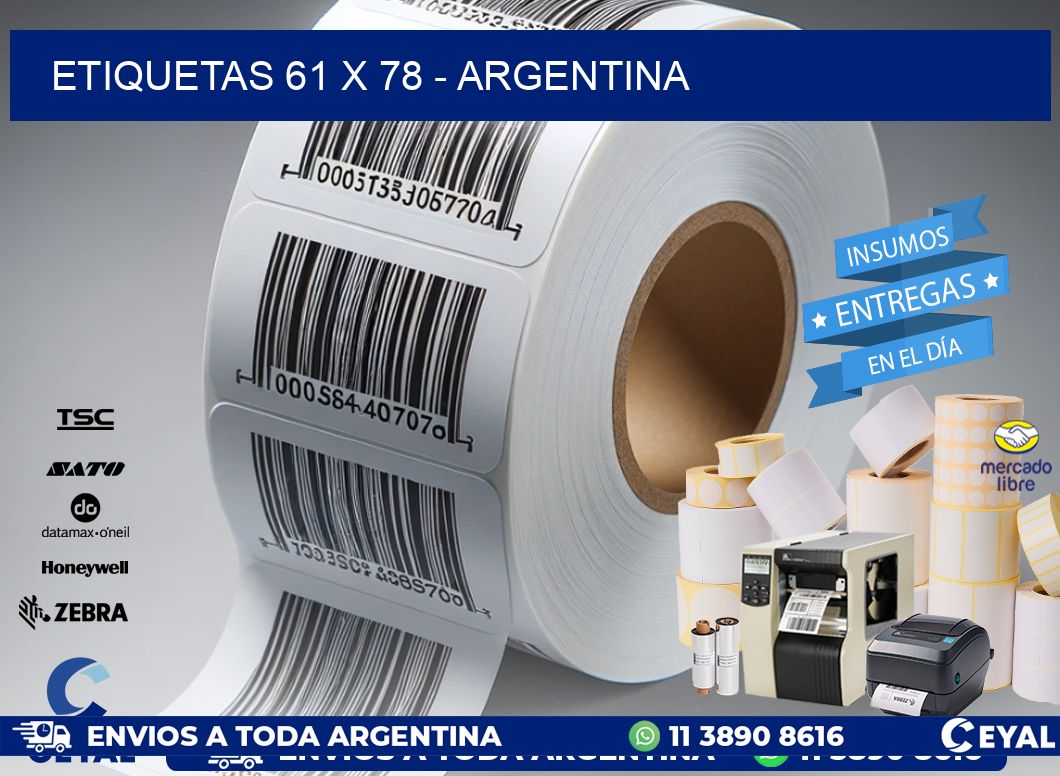 ETIQUETAS 61 x 78 - ARGENTINA