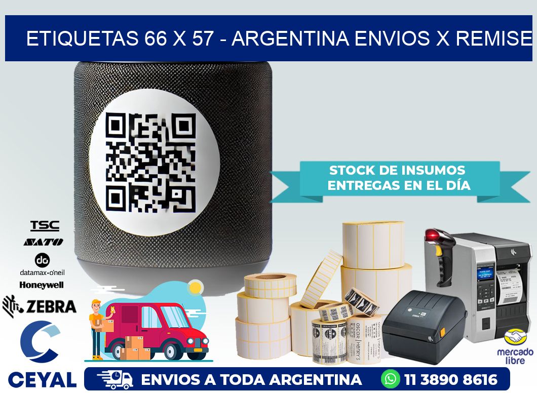 ETIQUETAS 66 x 57 – ARGENTINA ENVIOS X REMISE