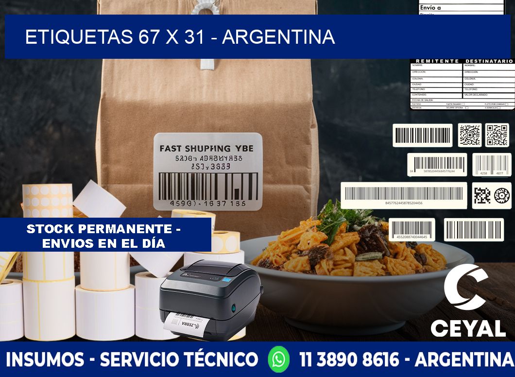 ETIQUETAS 67 x 31 - ARGENTINA