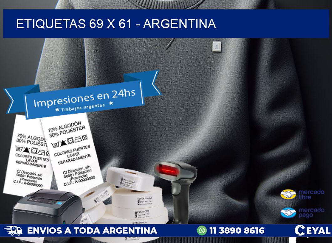 ETIQUETAS 69 x 61 - ARGENTINA