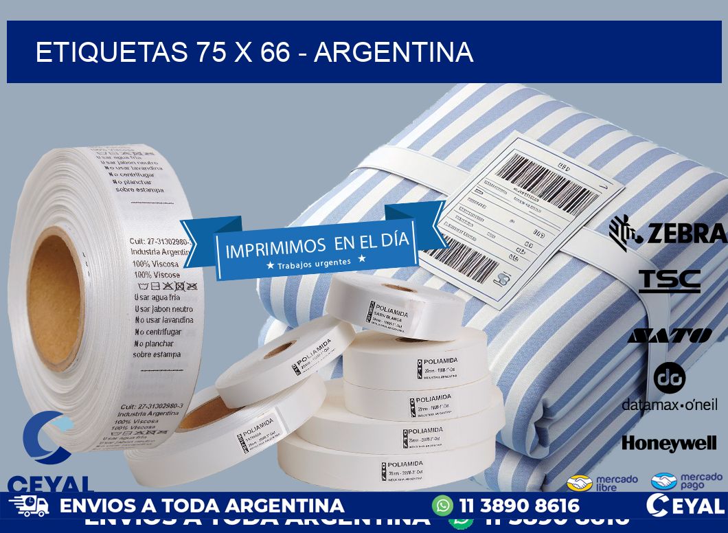 ETIQUETAS 75 x 66 - ARGENTINA