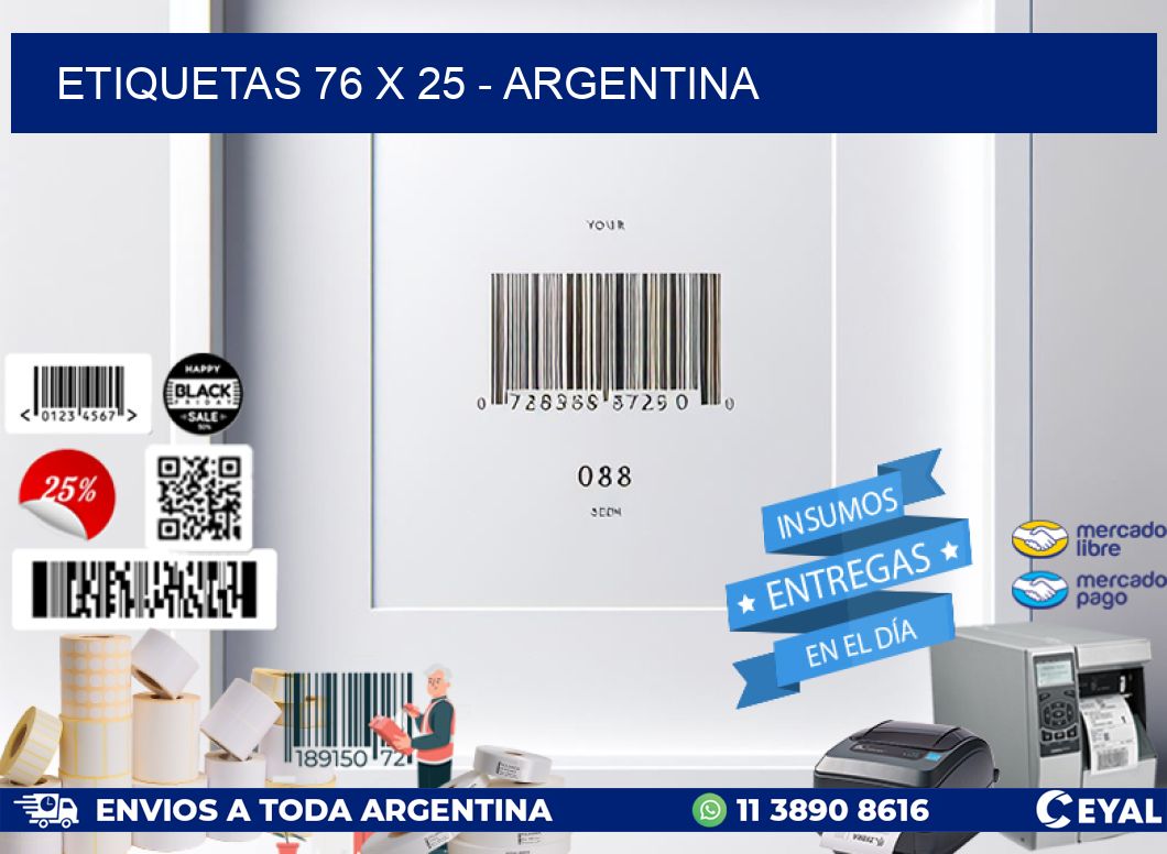 ETIQUETAS 76 x 25 - ARGENTINA