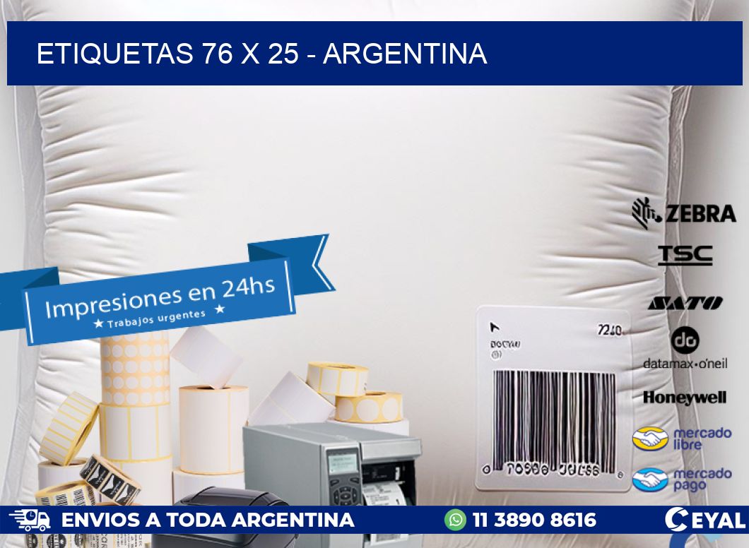 ETIQUETAS 76 x 25 - ARGENTINA