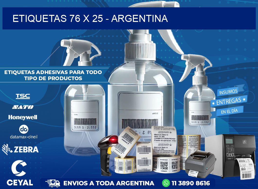 ETIQUETAS 76 x 25 - ARGENTINA