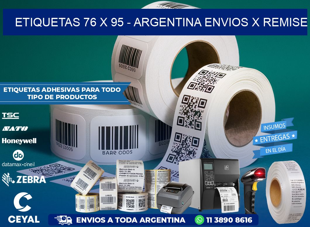 ETIQUETAS 76 x 95 – ARGENTINA ENVIOS X REMISE