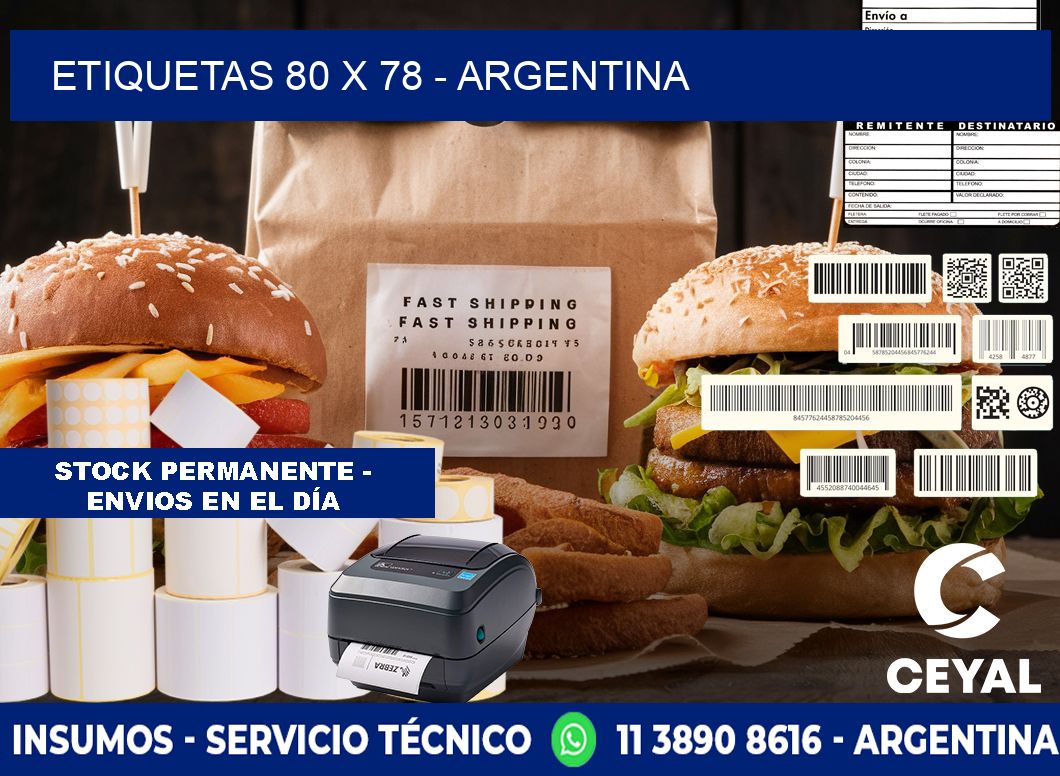 ETIQUETAS 80 x 78 - ARGENTINA