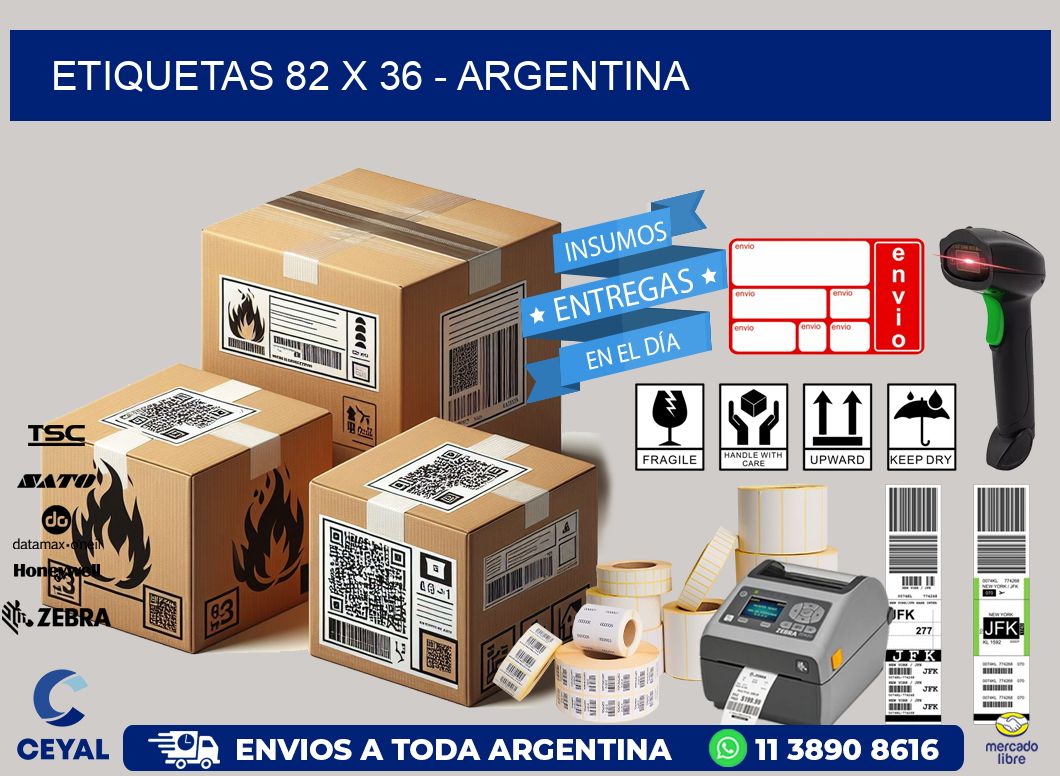 ETIQUETAS 82 x 36 - ARGENTINA