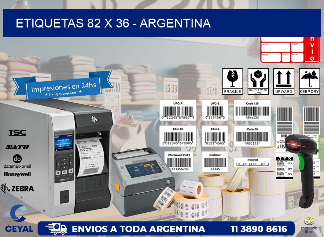 ETIQUETAS 82 x 36 - ARGENTINA