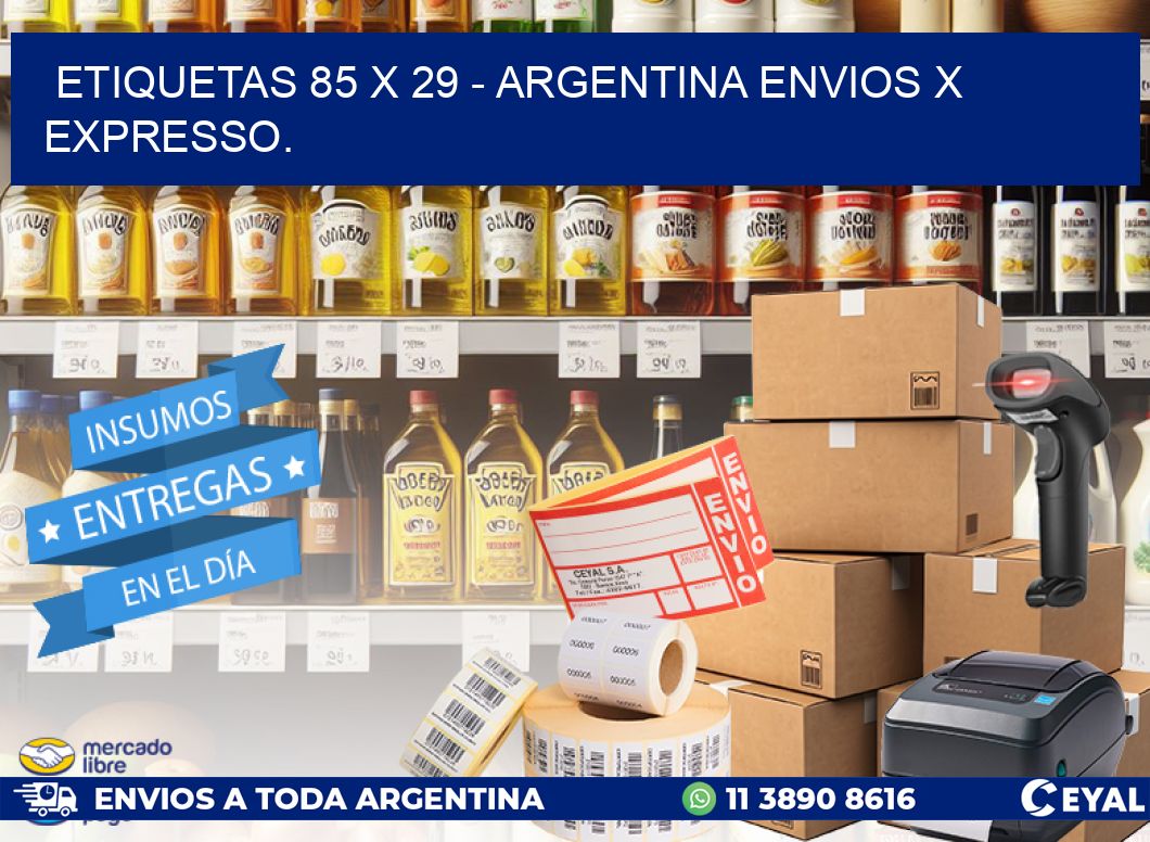 ETIQUETAS 85 x 29 - ARGENTINA ENVIOS X EXPRESSO.