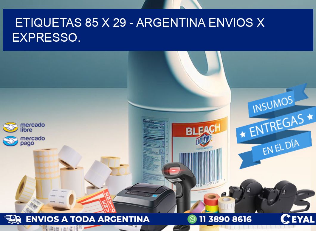 ETIQUETAS 85 x 29 - ARGENTINA ENVIOS X EXPRESSO.