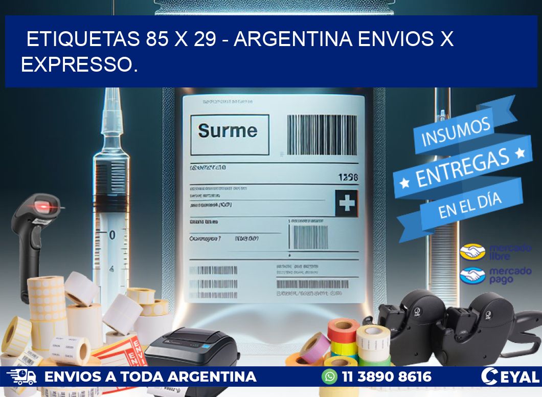 ETIQUETAS 85 x 29 - ARGENTINA ENVIOS X EXPRESSO.